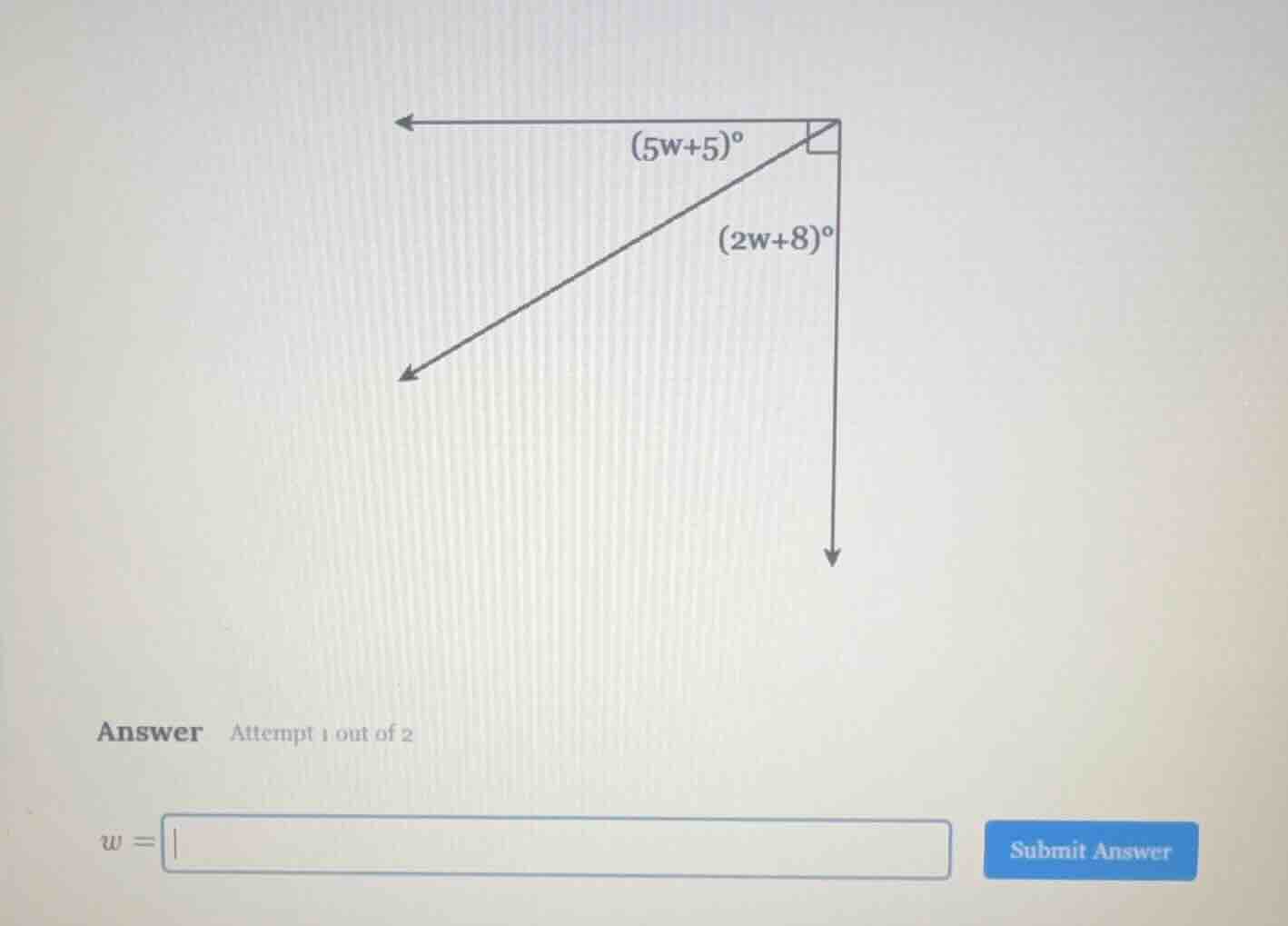 there is a right angle, and the two angles formed by a ray inside the r…