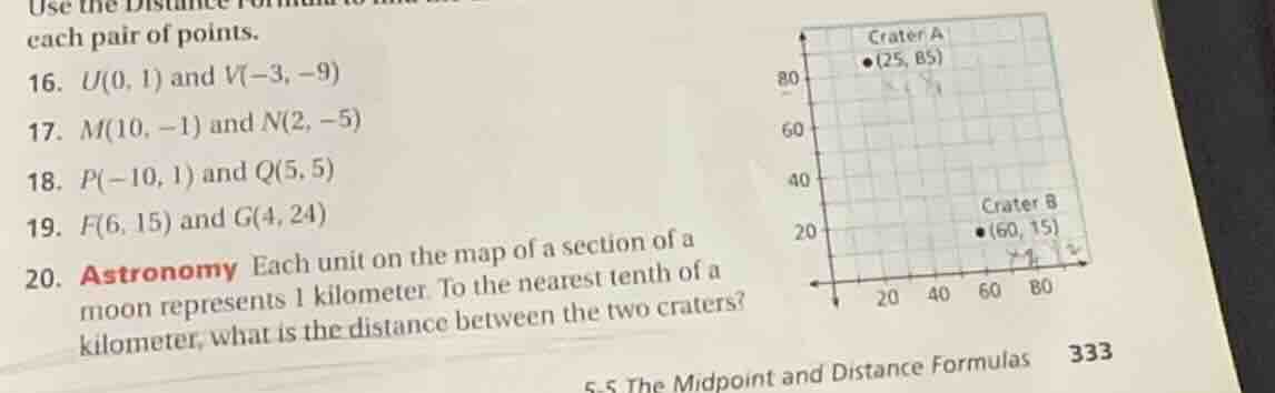 use the distance formula to find the distance between each pair of poin…