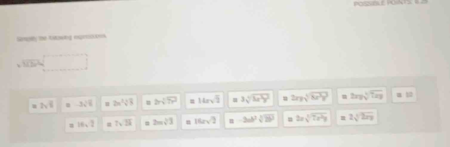 simplify the following expressions