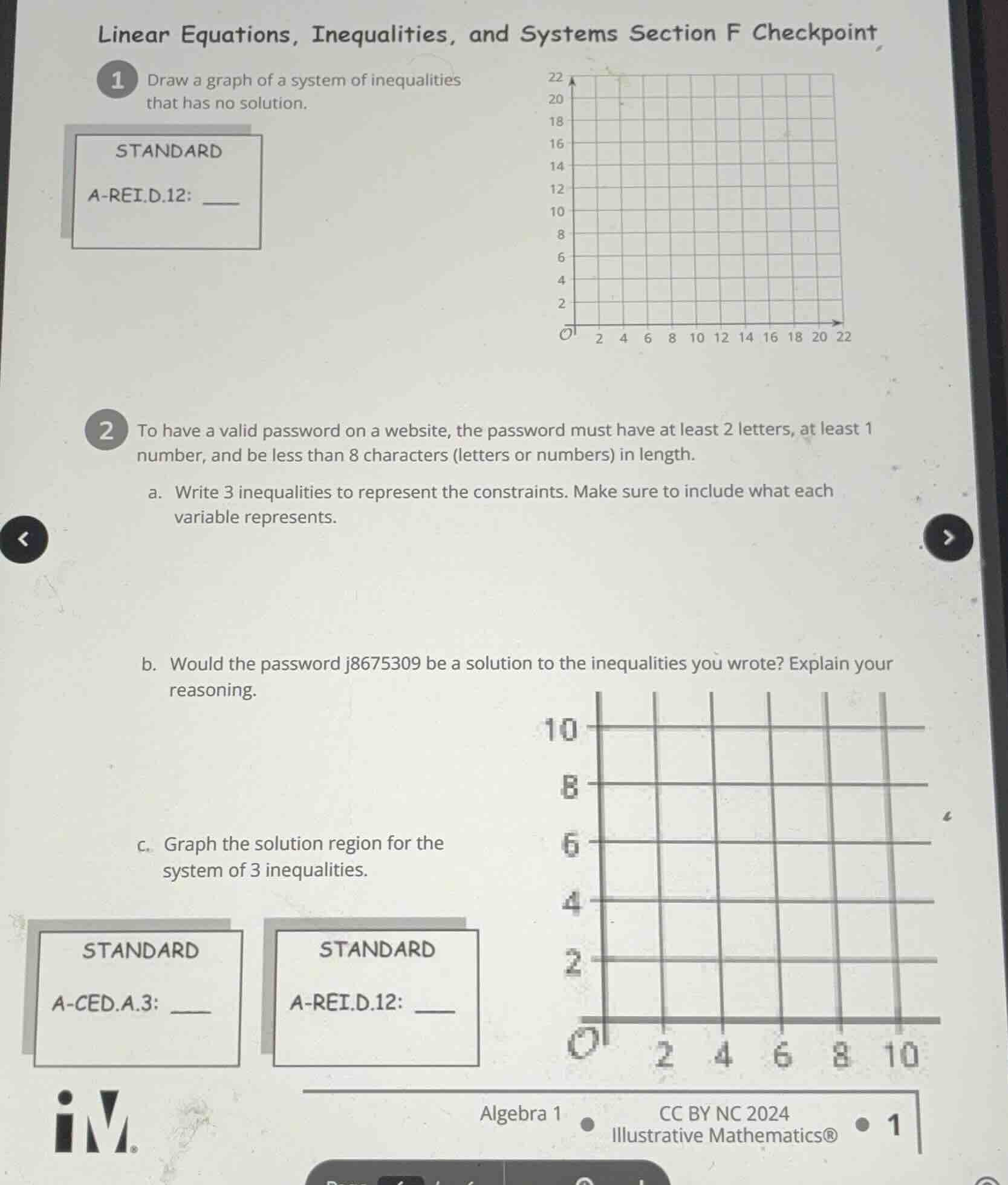 linear equations, inequalities, and systems section f checkpoint 1 draw…