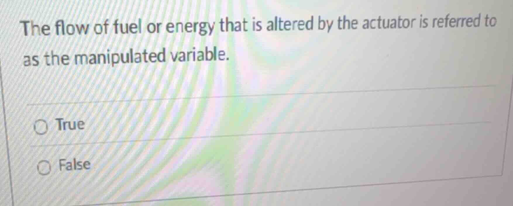 the flow of fuel or energy that is altered by the actuator is referred …