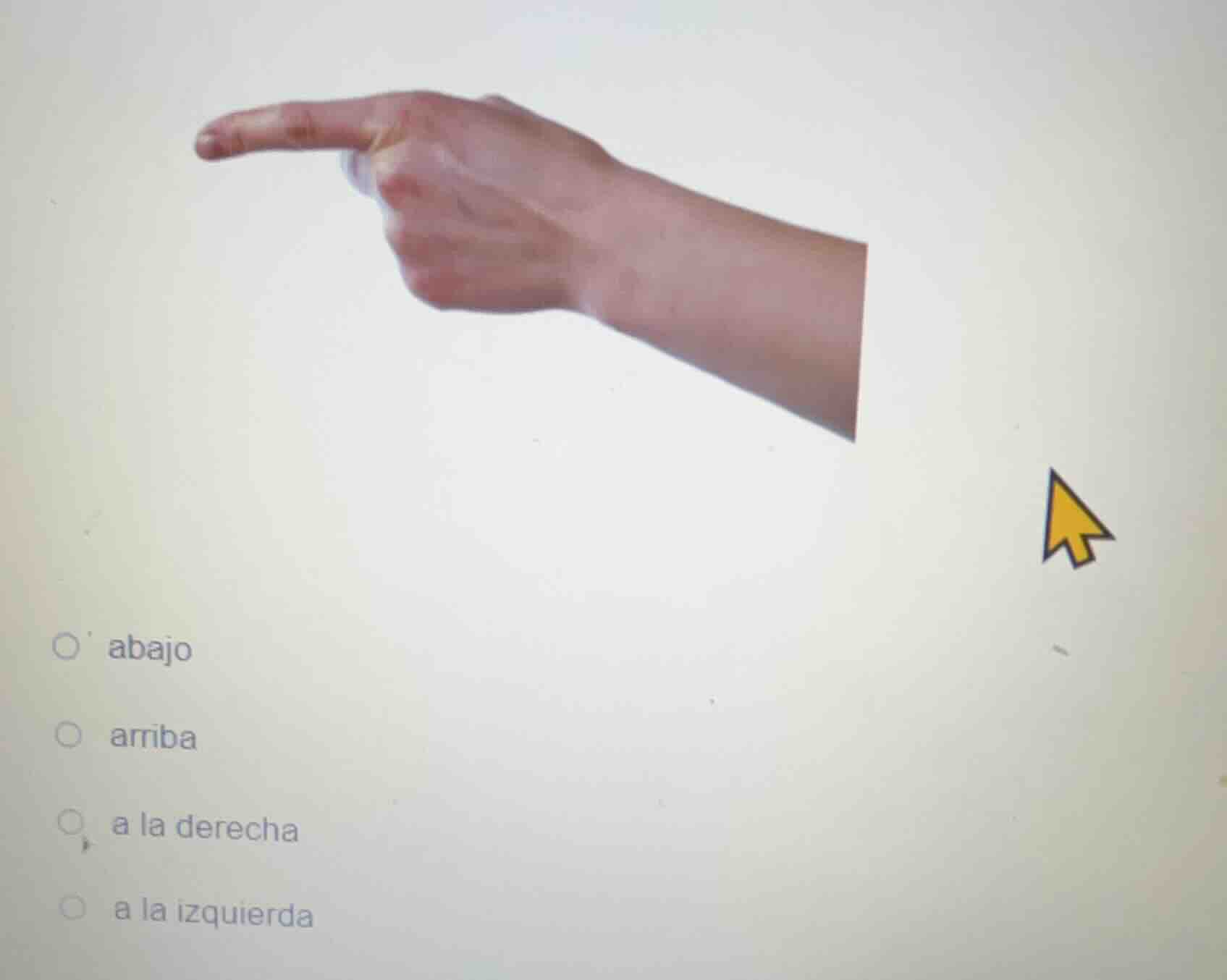 abajo arriba a la derecha a la izquierda