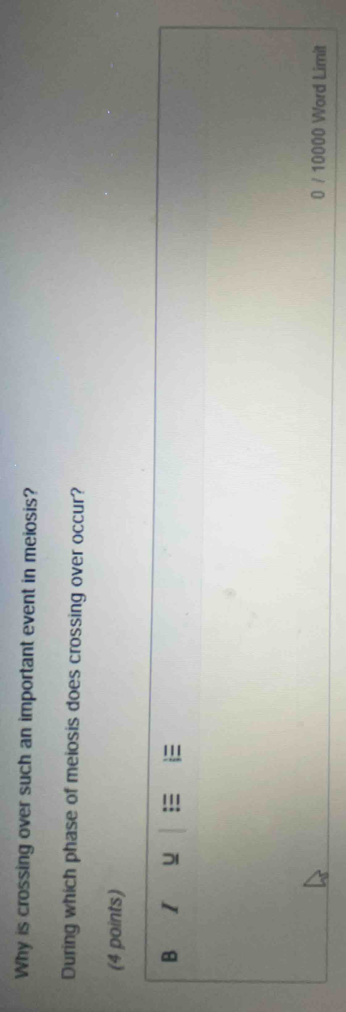 why is crossing over such an important event in meiosis? during which p…