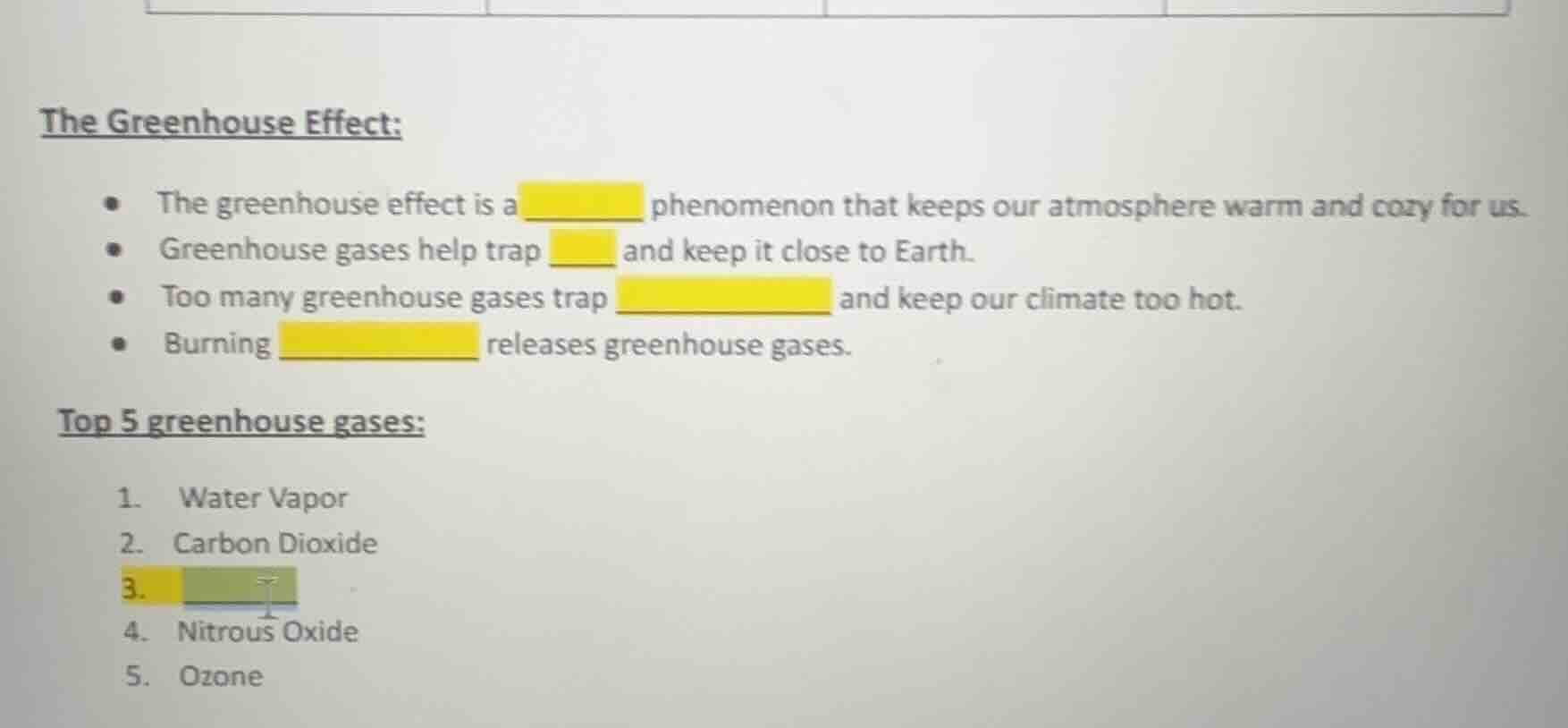 the greenhouse effect: - the greenhouse effect is a ______ phenomenon t…