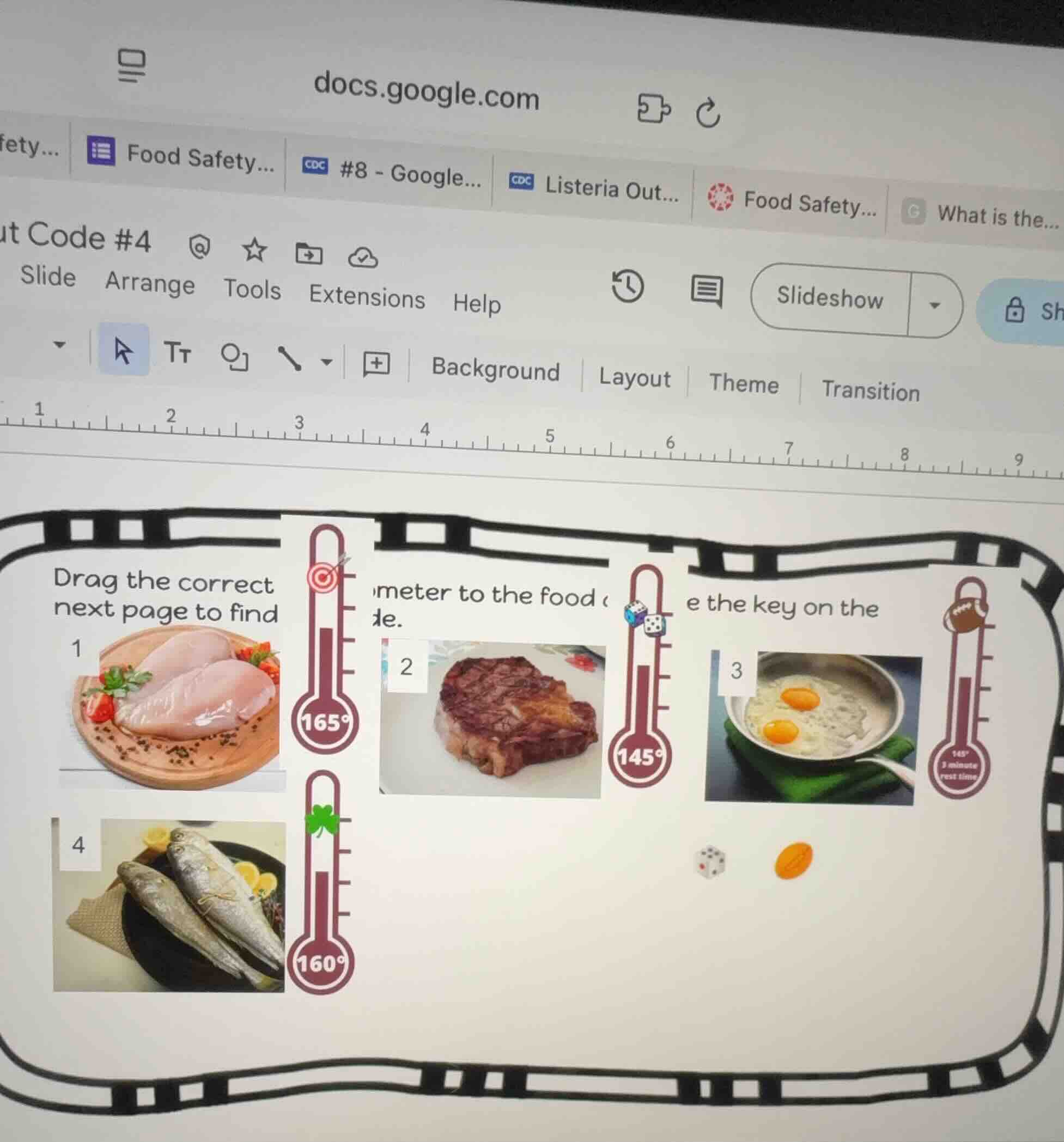 drag the correct next page to find meter to the food e the key on the 1…