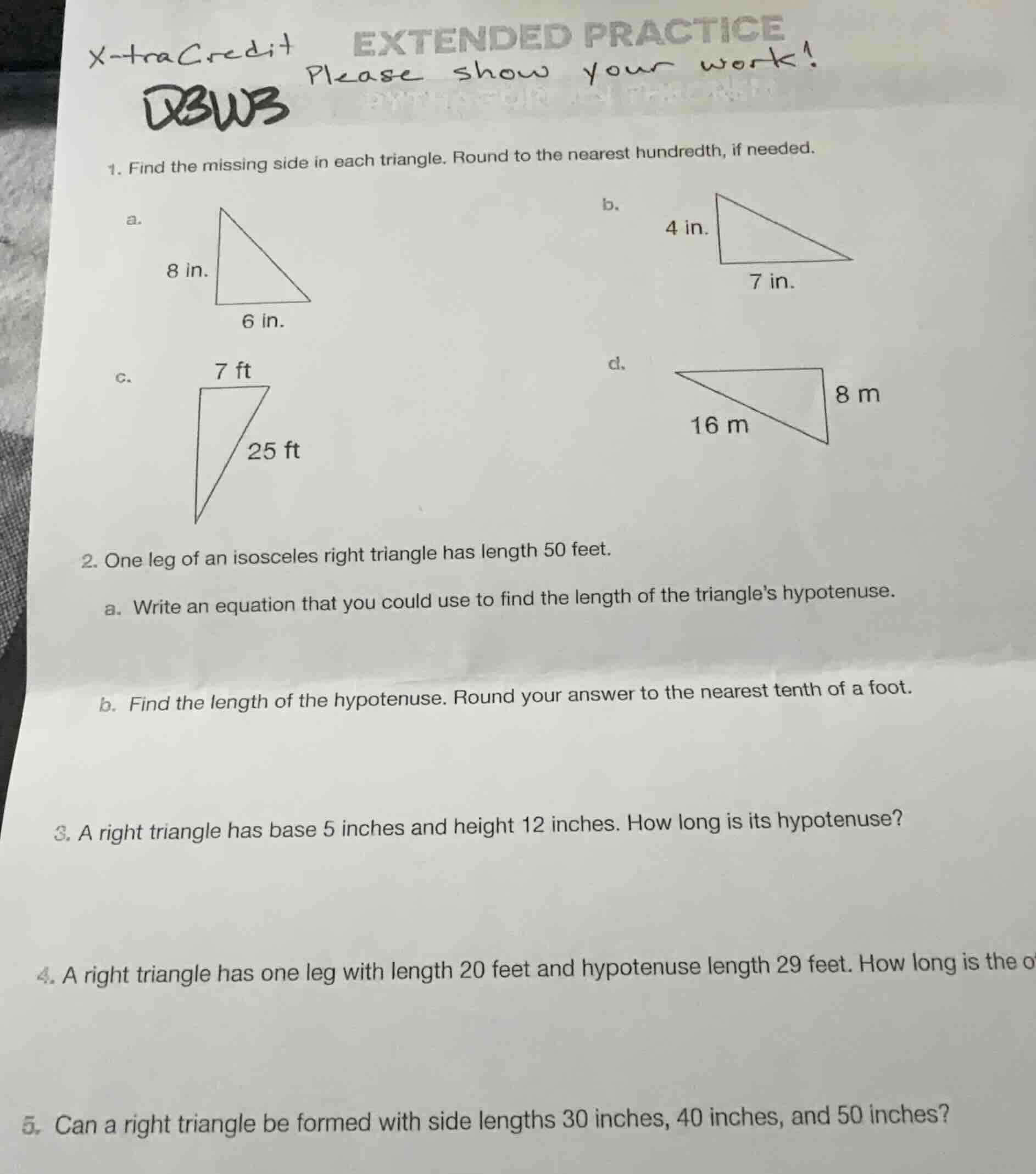 x-tracredit extended practice please show your work! dbwb 1. find the m…