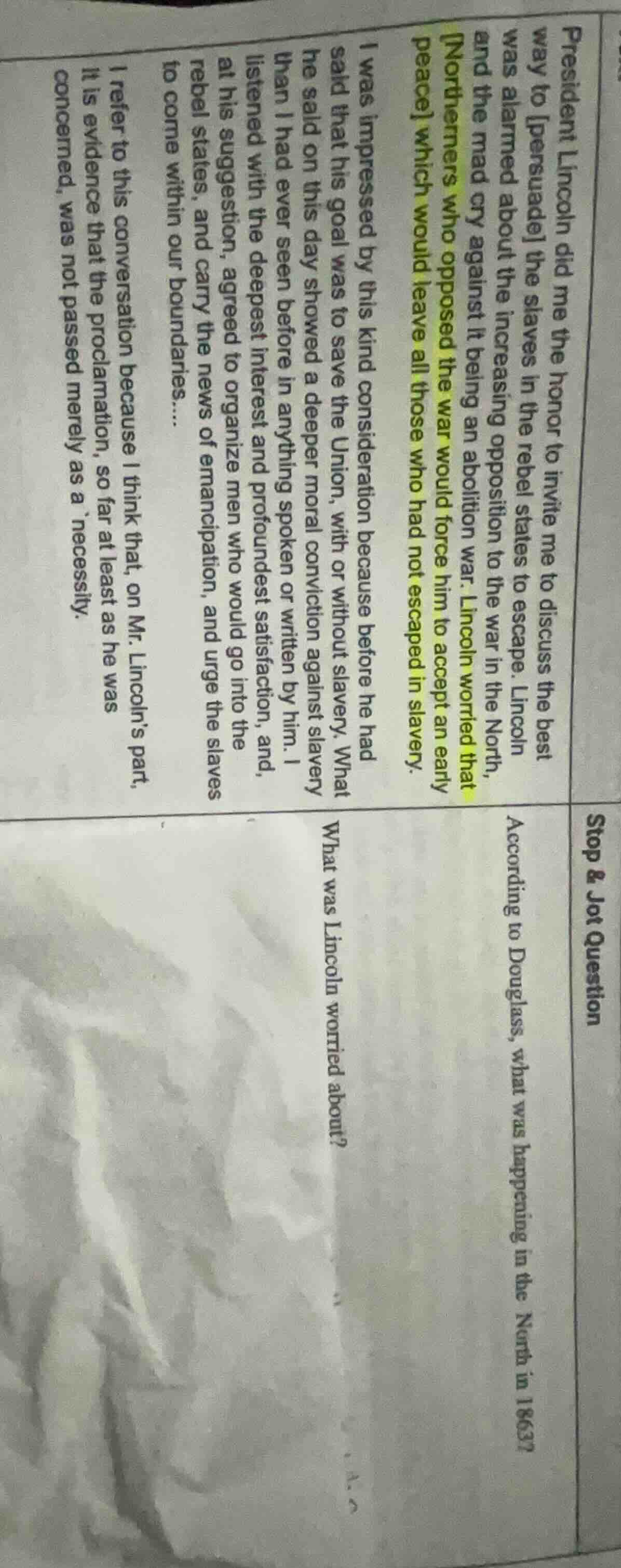 president lincoln did me the honor to invite me to discuss the best way…