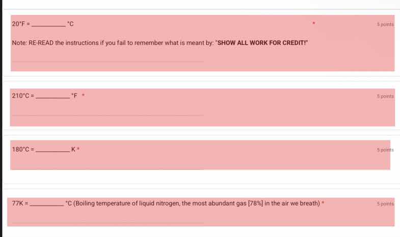 20°f = ______ °c note: re-read the instructions if you fail to remember…