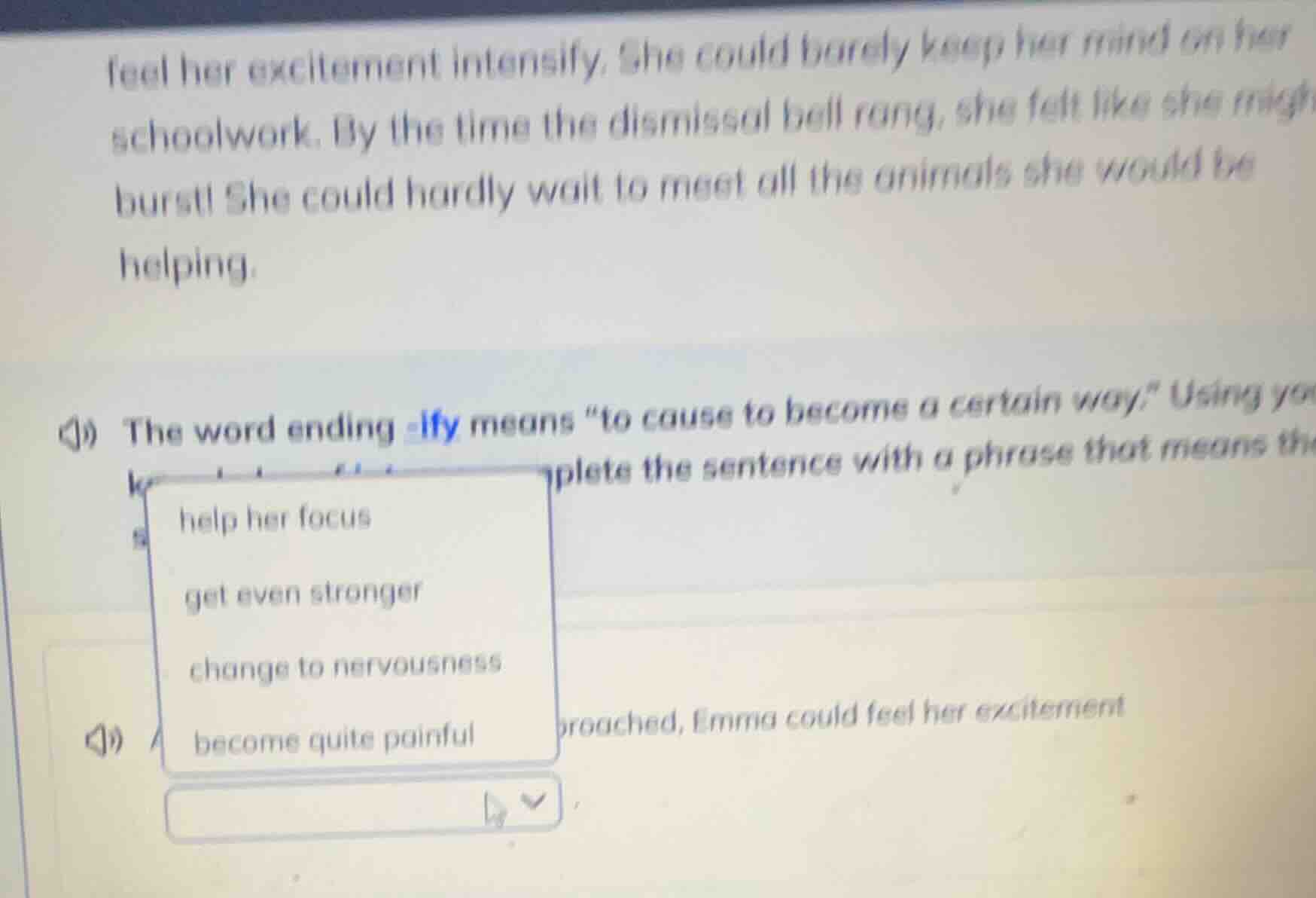 feel her excitement intensify. she could barely keep her mind on her sc…