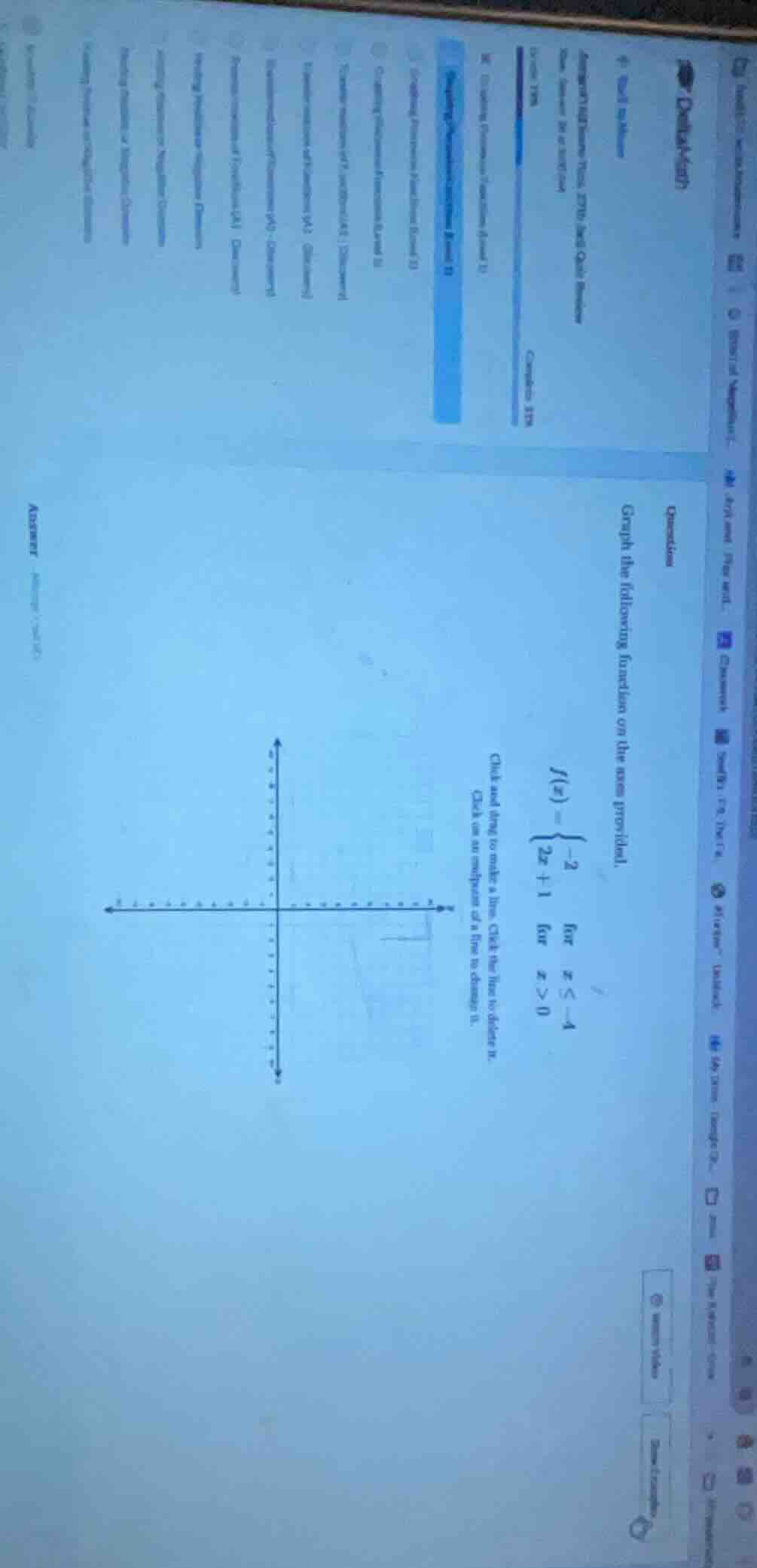 questions graph the following function on the axes provided. $f(x) = \\…
