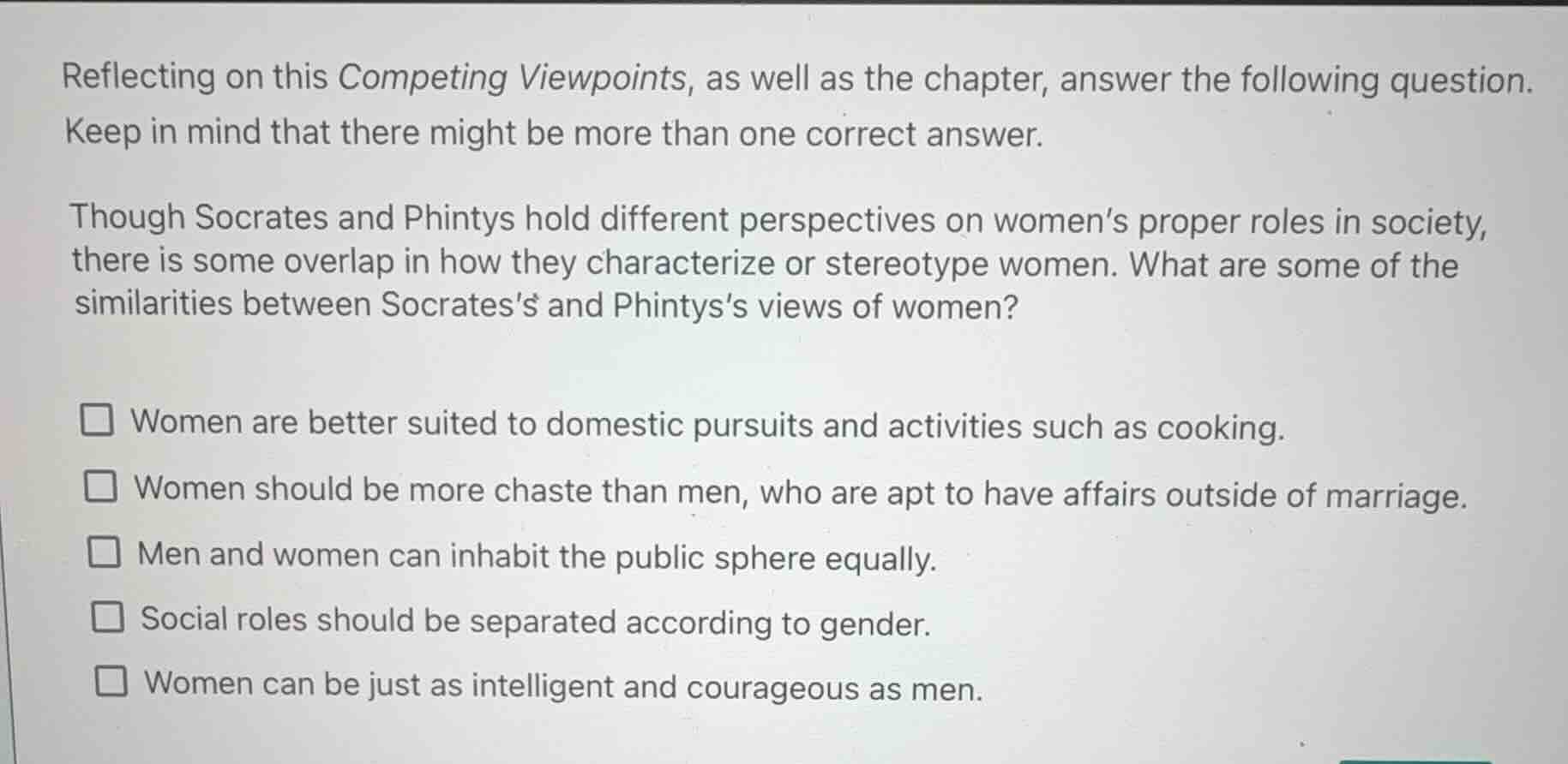 reflecting on this competing viewpoints, as well as the chapter, answer…