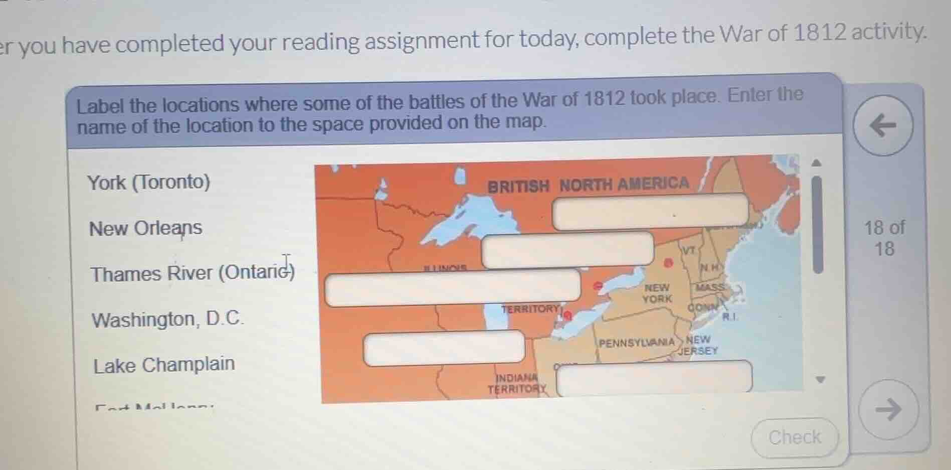 er you have completed your reading assignment for today, complete the w…