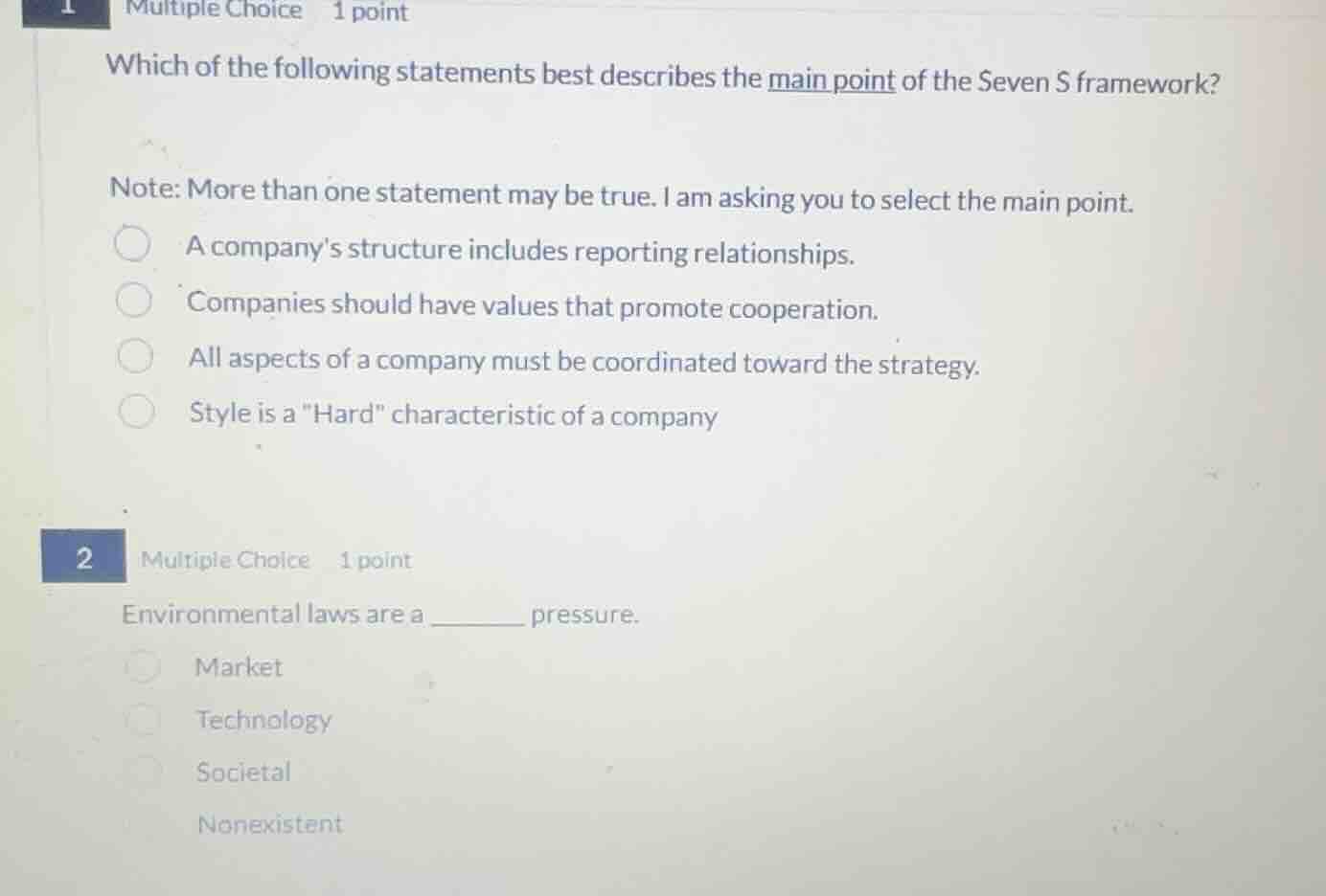 multiple choice 1 point which of the following statements best describe…