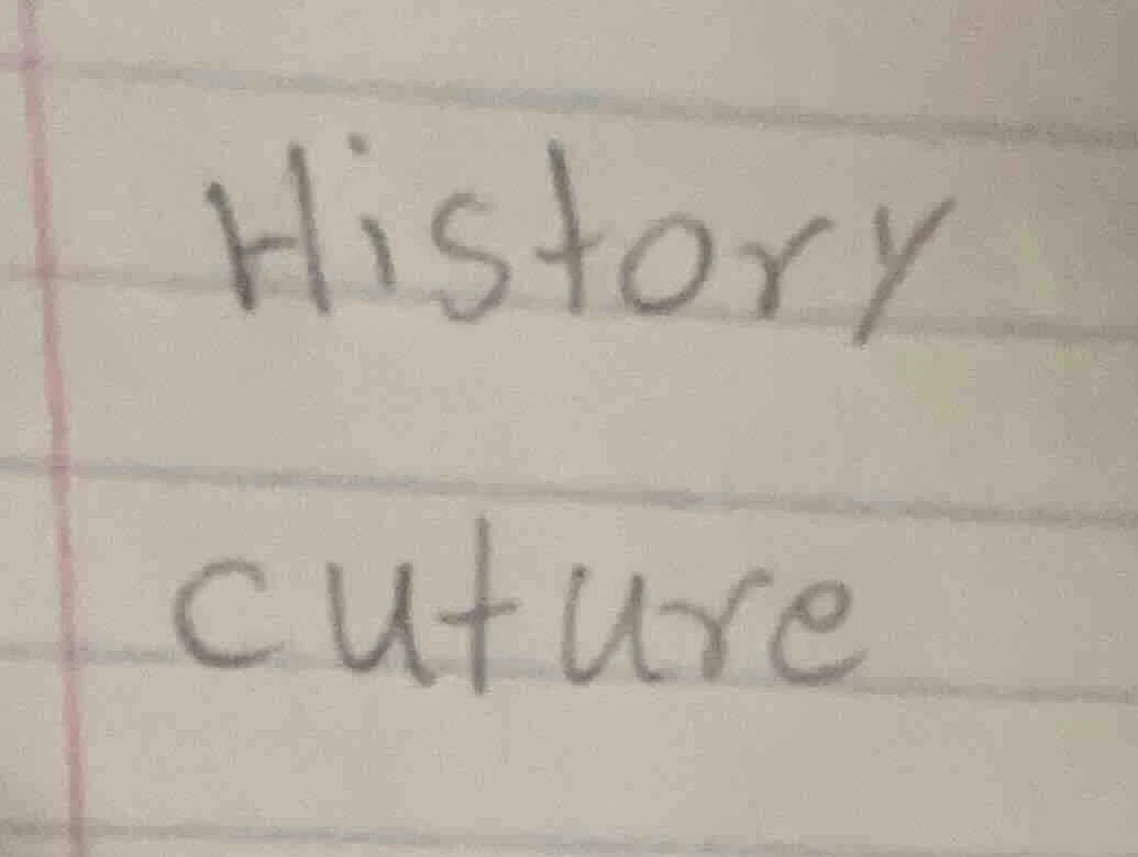 history cuture