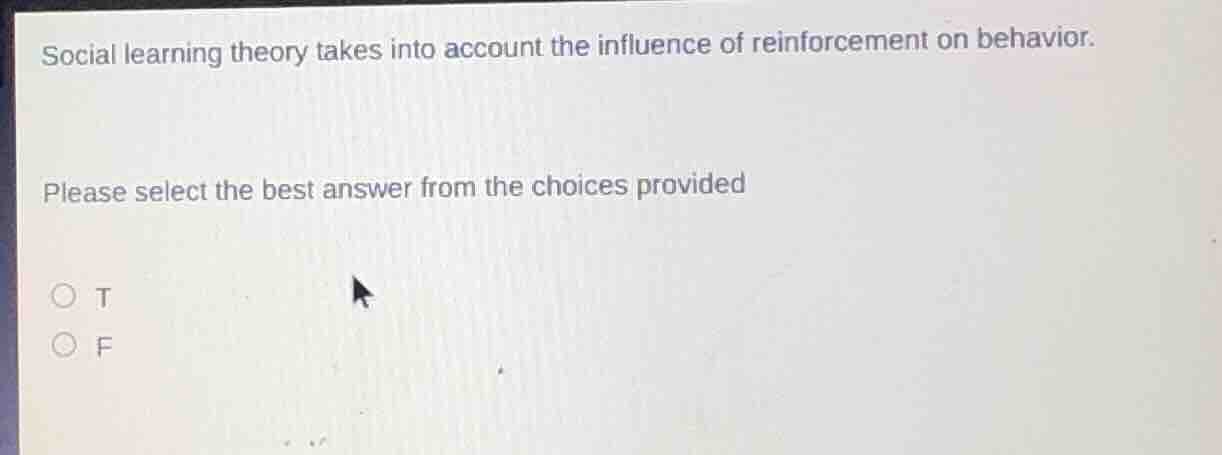 social learning theory takes into account the influence of reinforcemen…