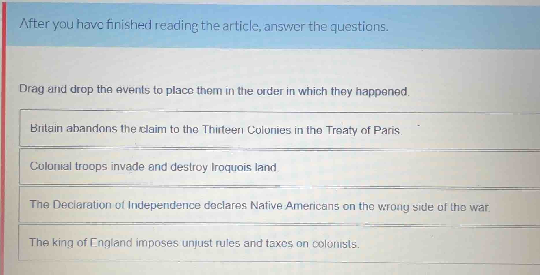 after you have finished reading the article, answer the questions. drag…
