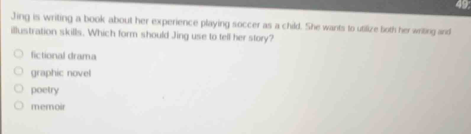 jing is writing a book about her experiences playing soccer as a child.…