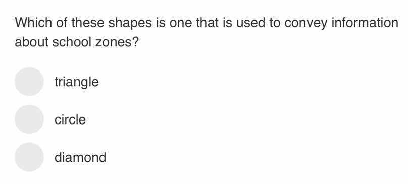 which of these shapes is one that is used to convey information about s…