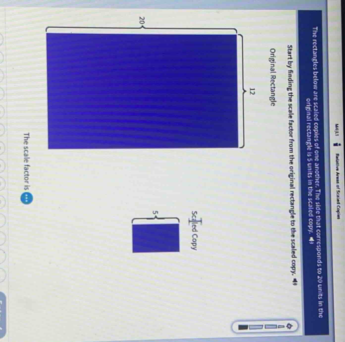 the rectangles below are scaled copies of one another. the side that co…