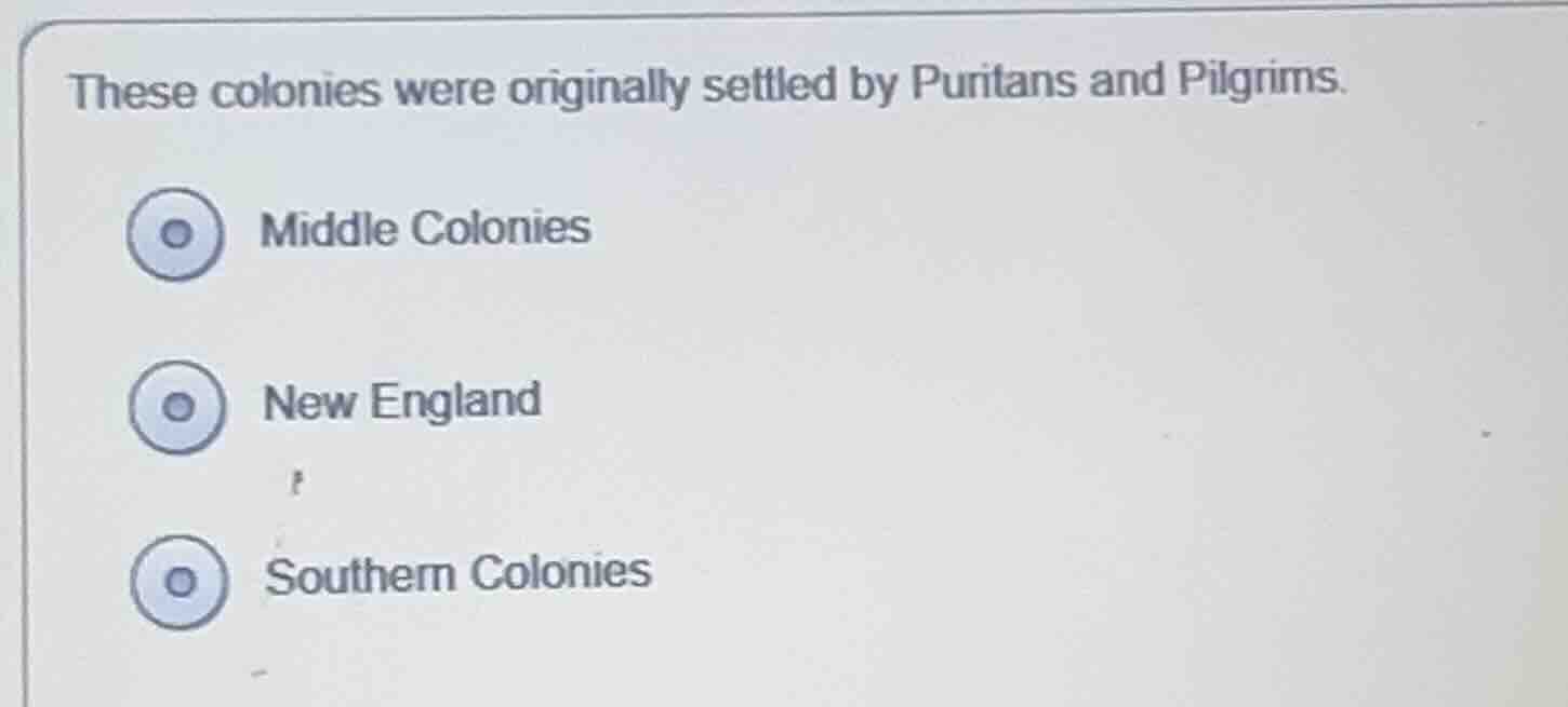 these colonies were originally settled by puritans and pilgrims. middle…