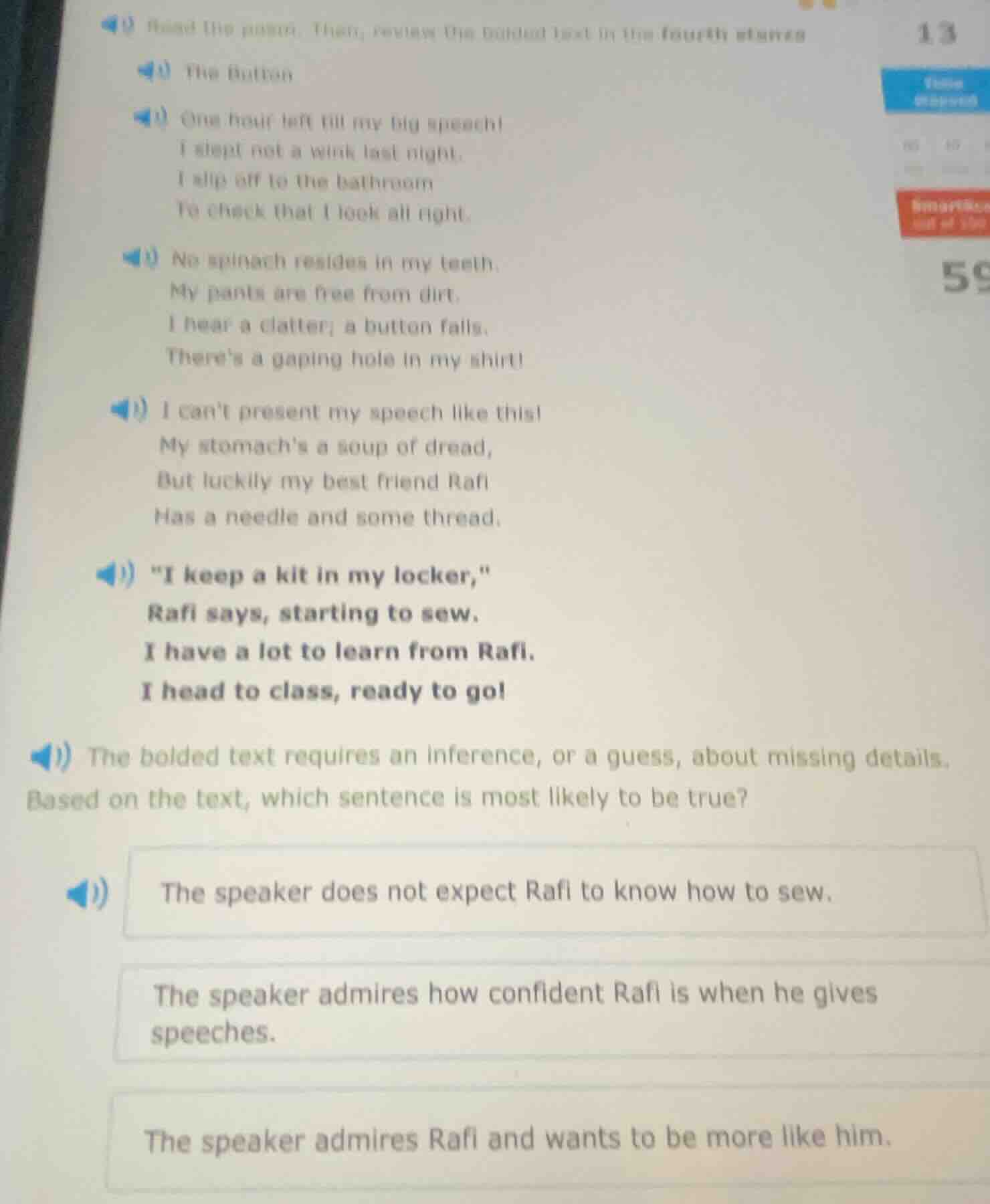 read the poem. then, review the bolded text in the fourth stanza (the b…