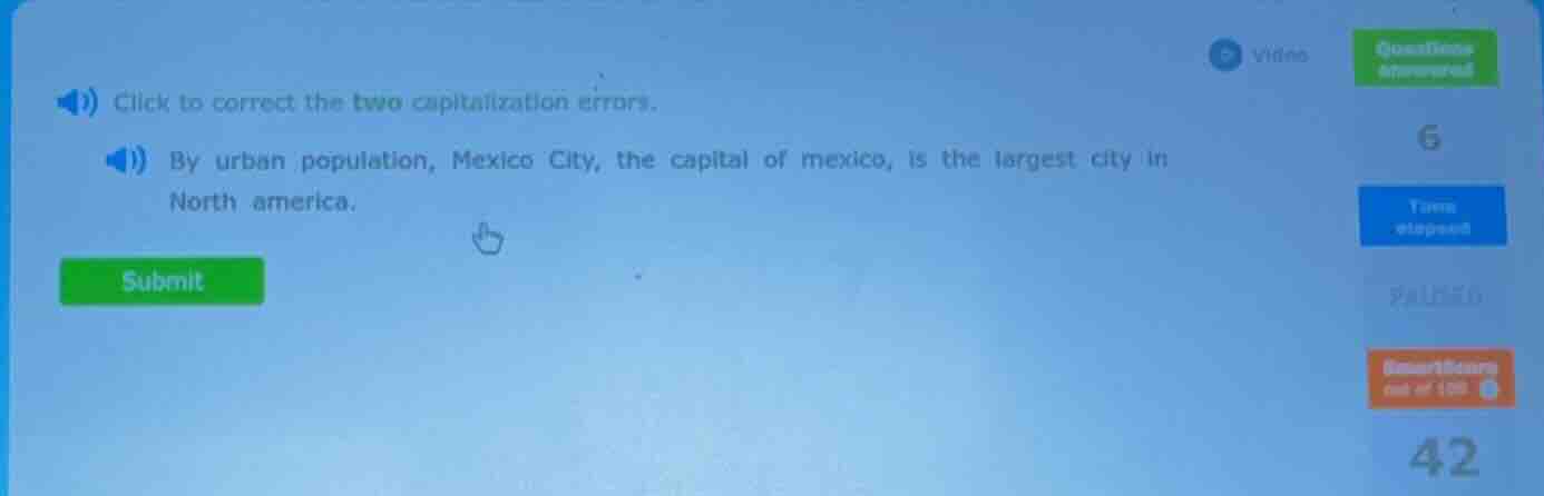 click to correct the two capitalization errors. by urban population, me…