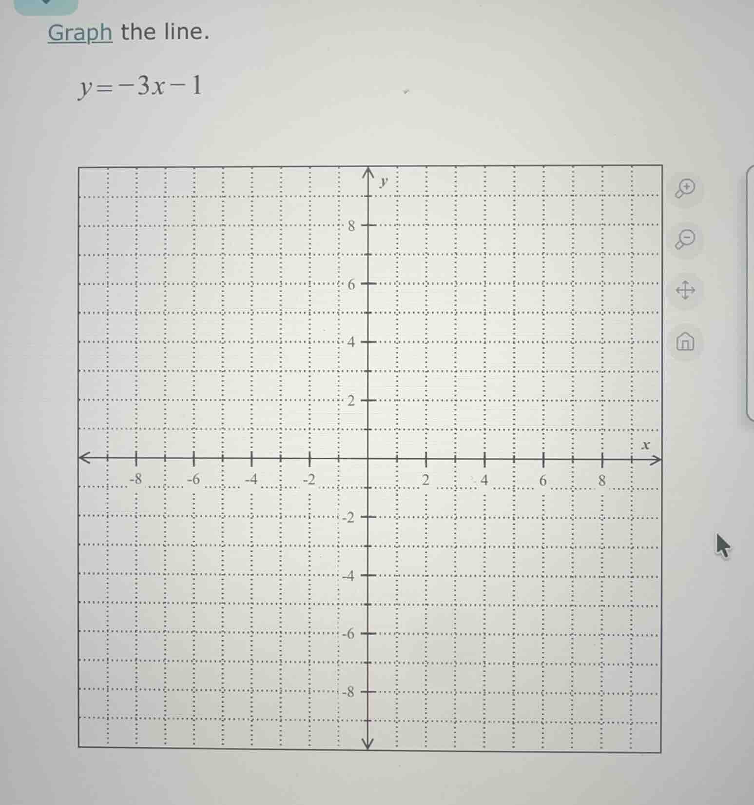 graph the line. \\( y = -3x - 1 \\)