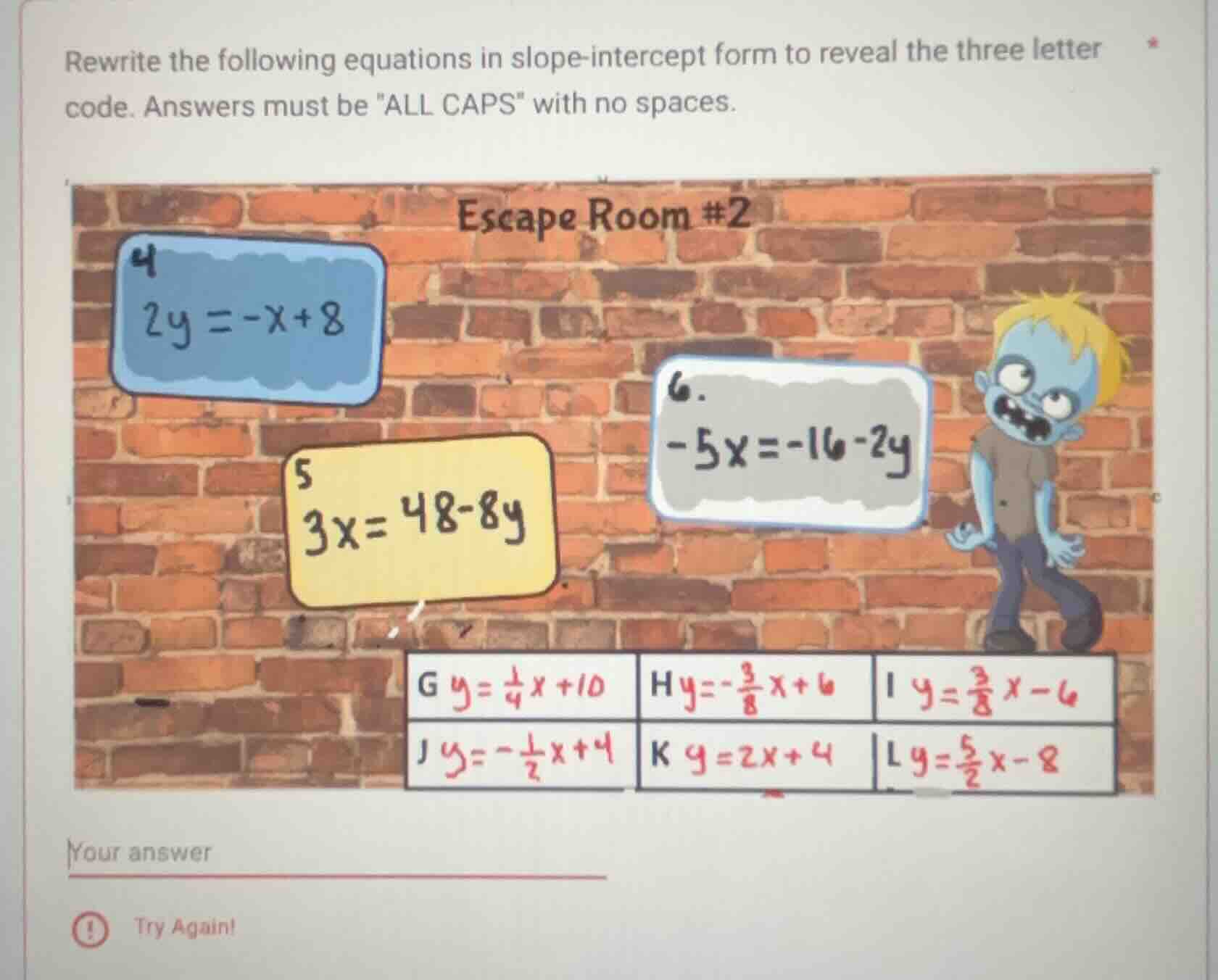 rewrite the following equations in slope - intercept form to reveal the…