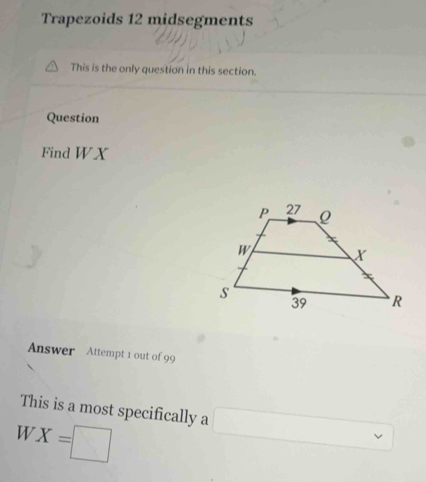 trapezoids 12 midsegments this is the only question in this section. qu…