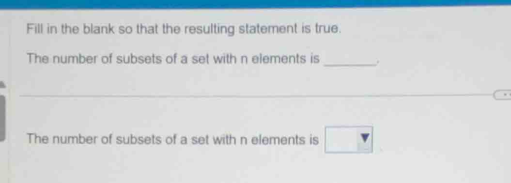 fill in the blank so that the resulting statement is true. the number o…