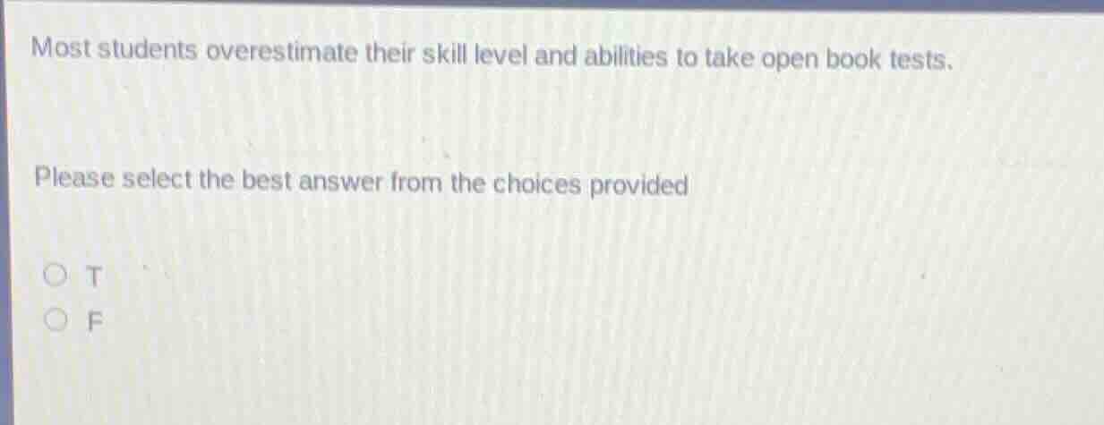 most students overestimate their skill level and abilities to take open…