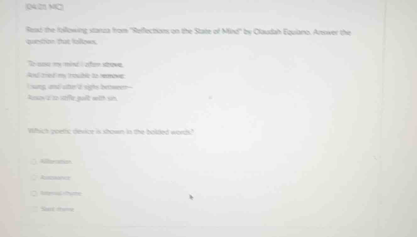 (04.01 mc) read the following stanza from eflections on the state of mi…