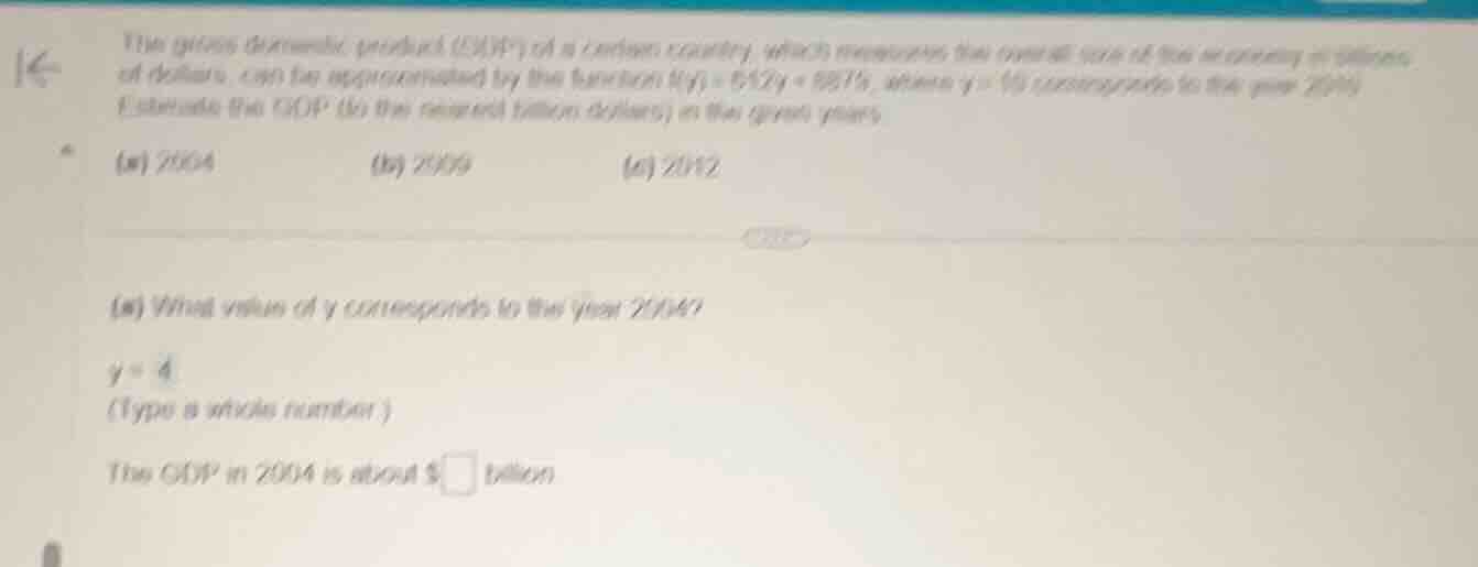 the gross domestic product (gdp) of a certain country, which measures t…