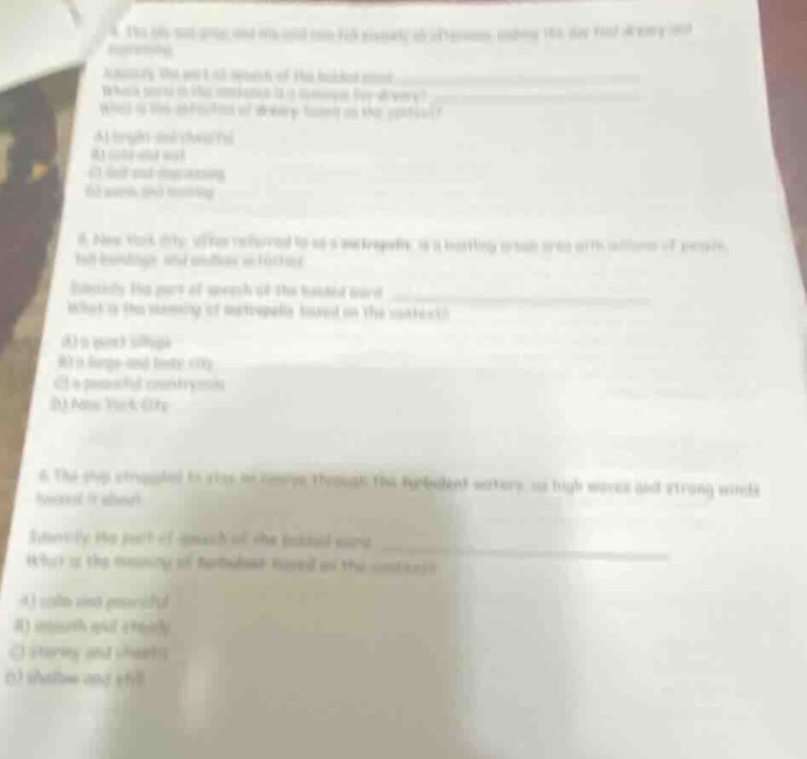 4. the old man said his old cow felt poorly in afternoon, maybe the day…