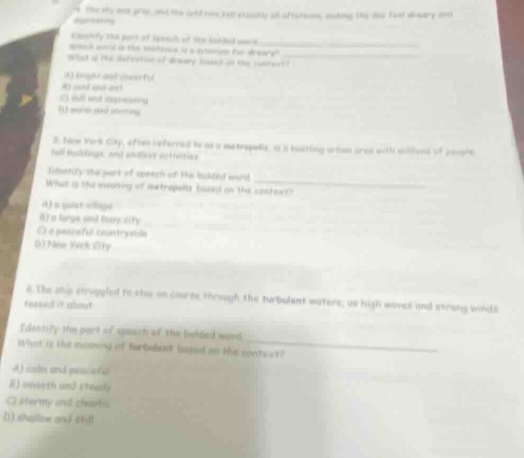 7. the sky was gray, and the sun only peeked grudgingly at afternoon, m…