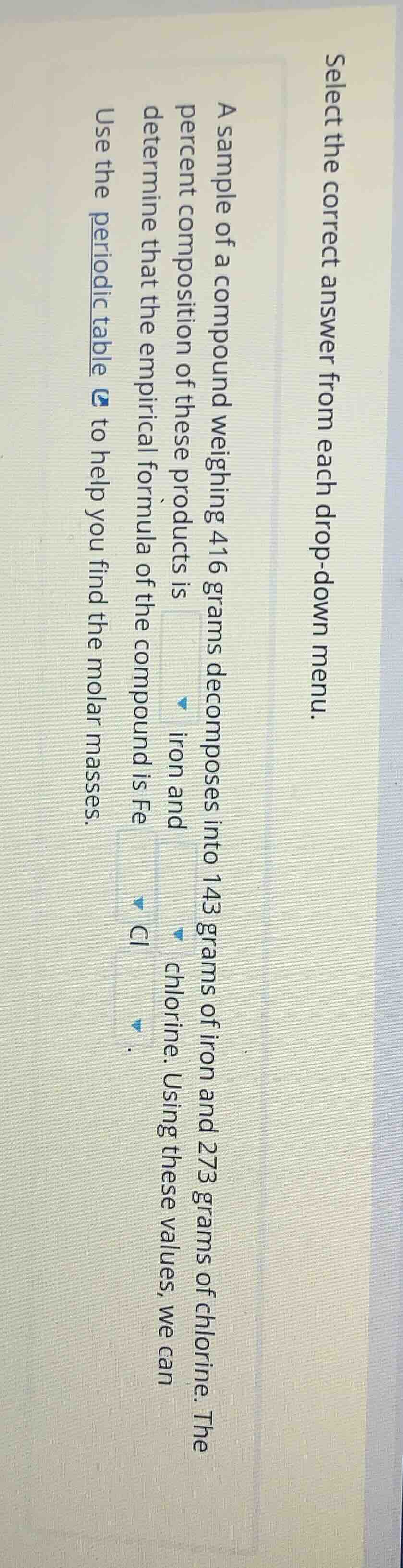 select the correct answer from each drop - down menu. a sample of a com…