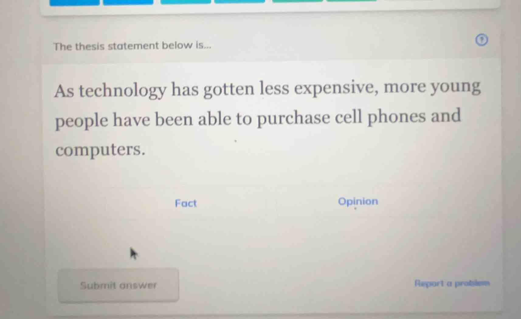 the thesis statement below is... as technology has gotten less expensiv…