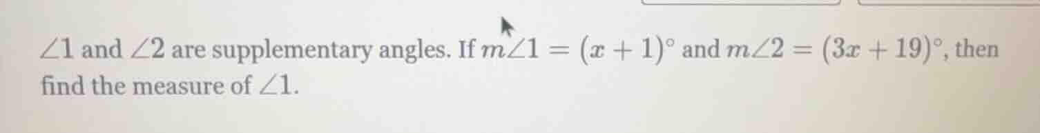 $\\angle 1$ and $\\angle 2$ are supplementary angles. if $m\\angle 1 = …
