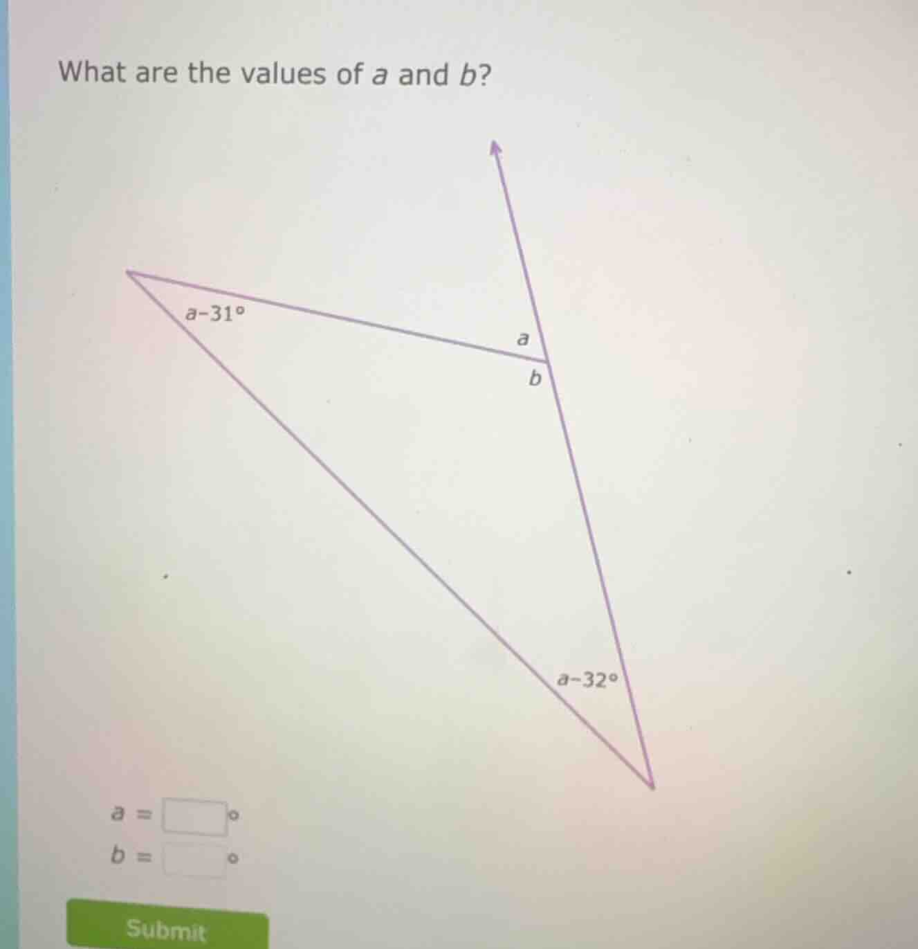 what are the values of a and b? a = b = submit