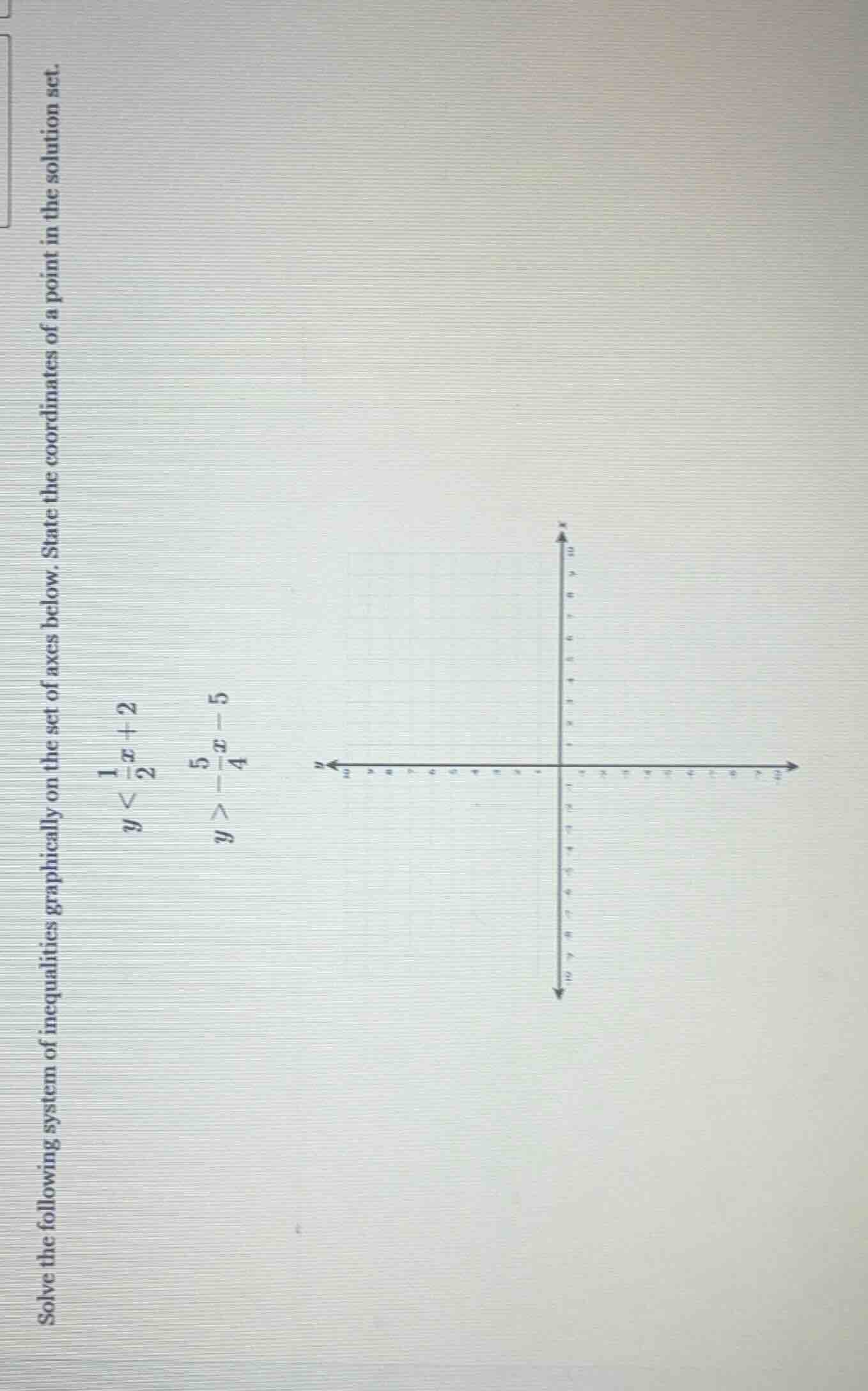 solve the following system of inequalities graphically on the set of ax…