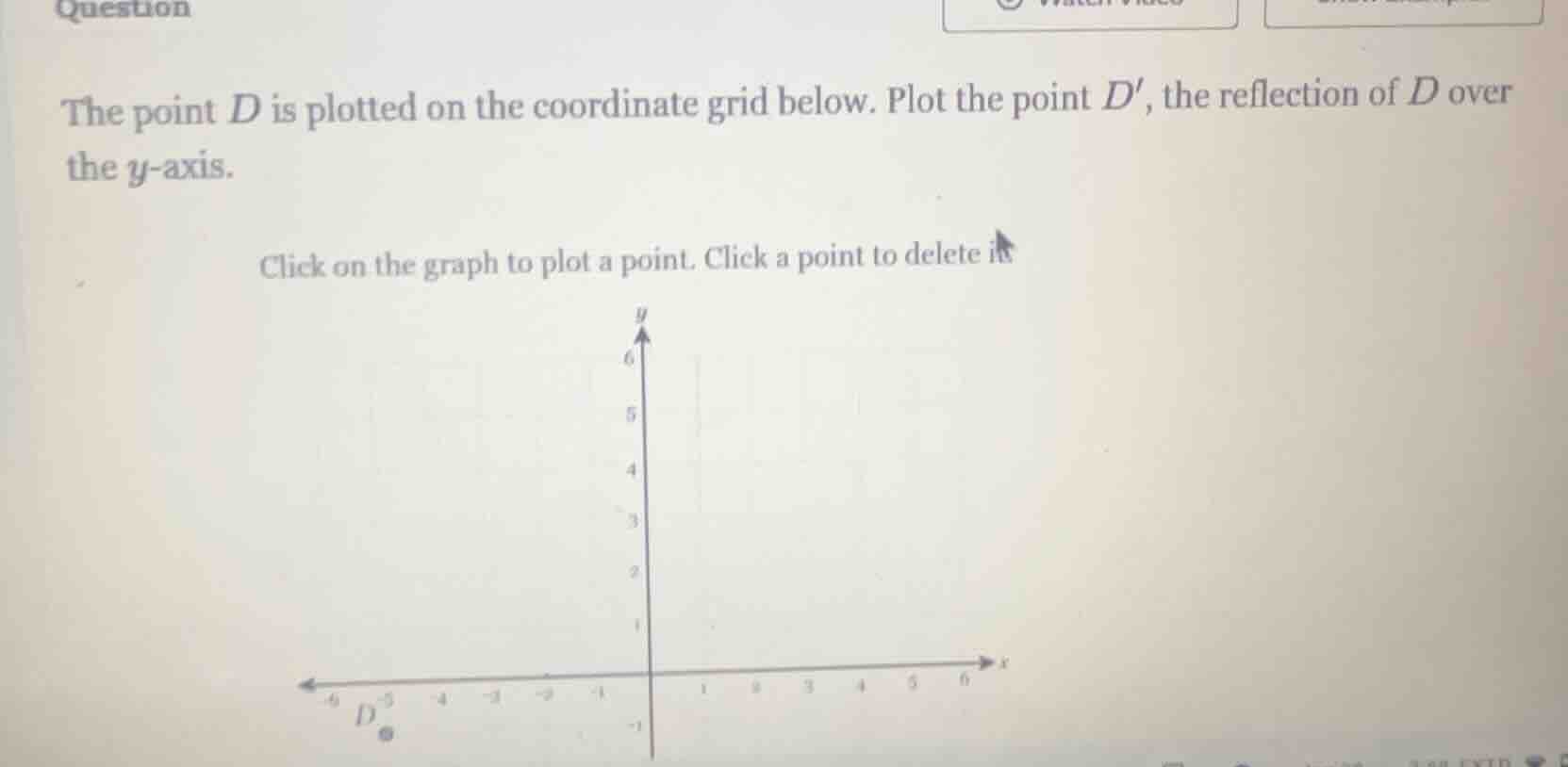 question the point d is plotted on the coordinate grid below. plot the …