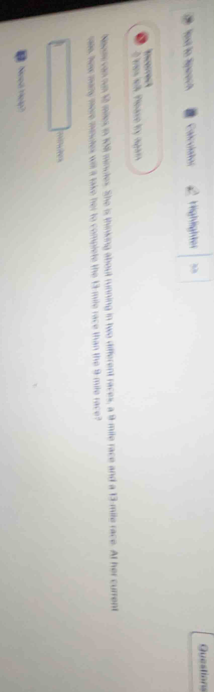 noorviper runs 10 miles a day. she is thinking about running in two dif…