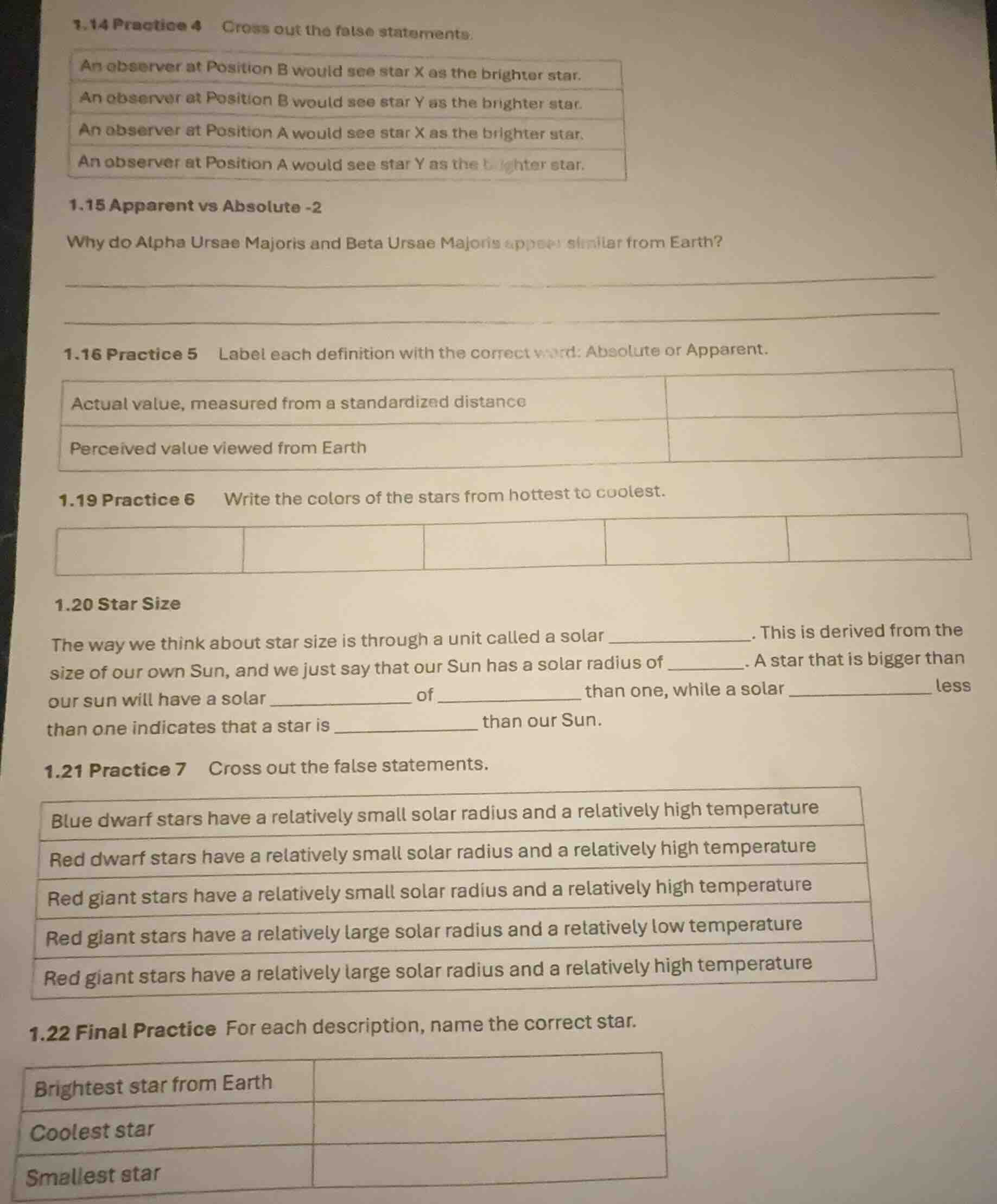 1.14 practice 4 cross out the false statements. an observer at position…