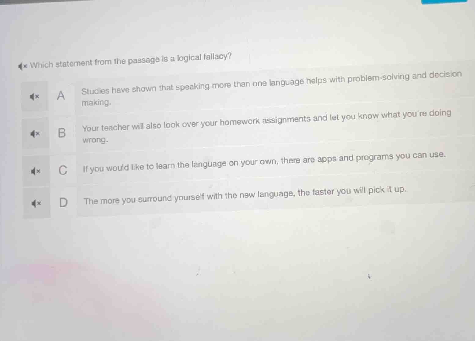 which statement from the passage is a logical fallacy? a studies have s…