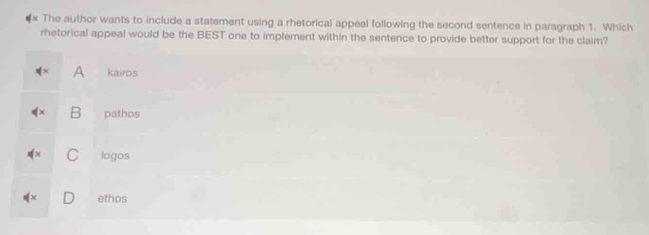 the author wants to include a statement using a rhetorical appeal follo…