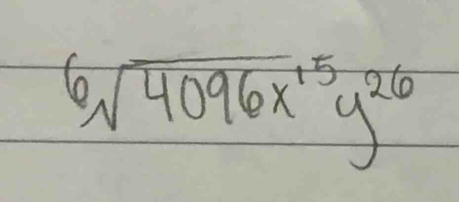 √6{4096x¹⁵y²⁶}