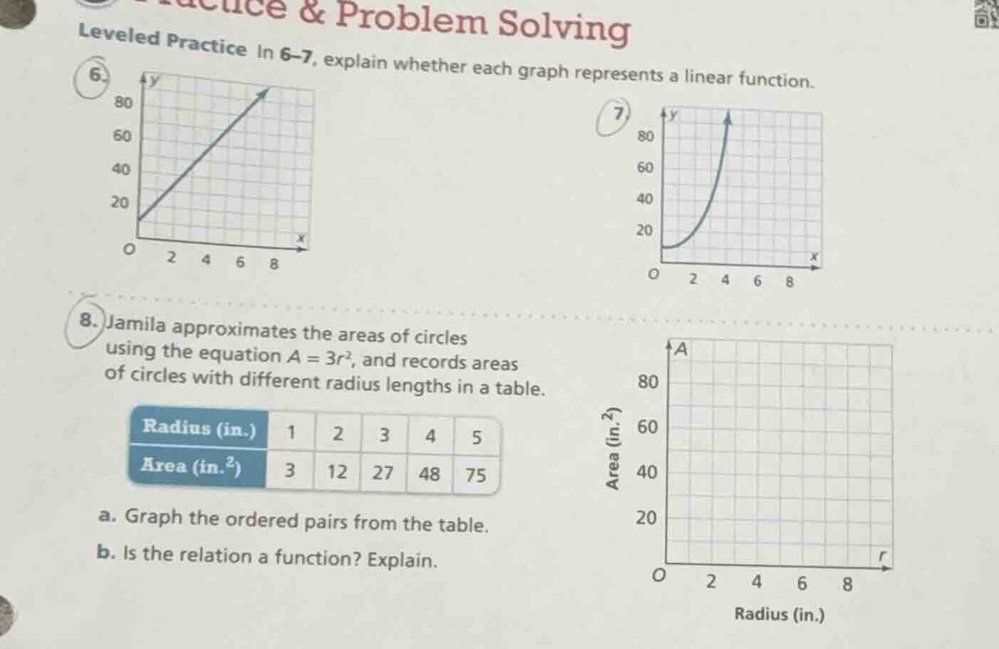 practice & problem solving leveled practice in 6–7, explain whether eac…