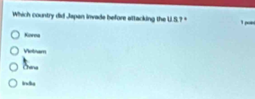 which country did japan invade before attacking the u.s.? korea vietnam…