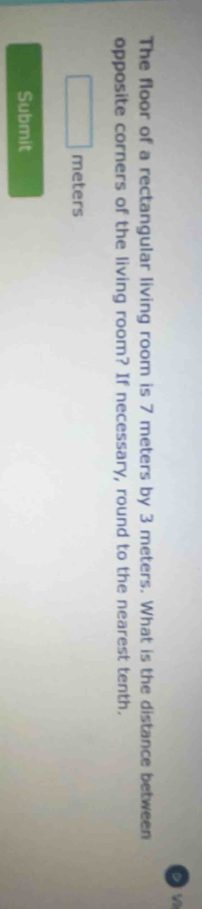 the floor of a rectangular living room is 7 meters by 3 meters. what is…