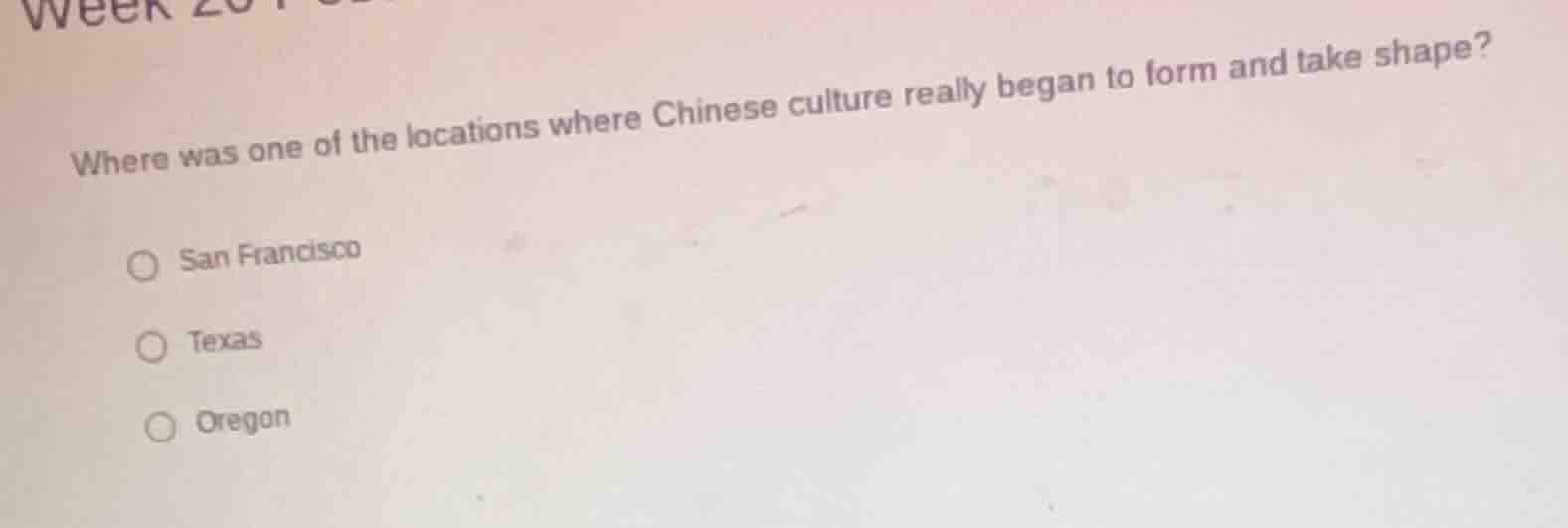 where was one of the locations where chinese culture really began to fo…